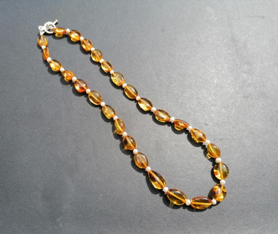 Amber & Freshwater Pearl