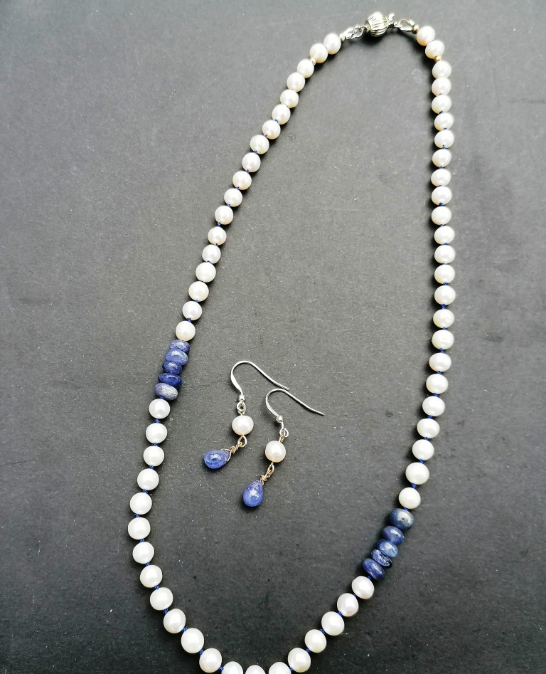 Freshwater Pearl & Tanzanite