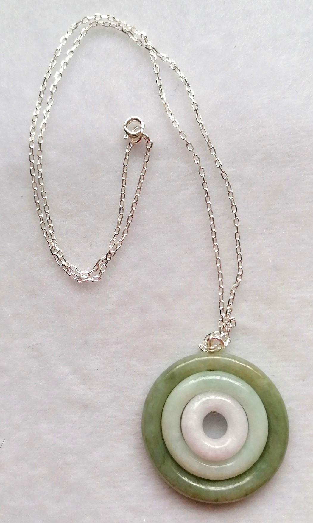 3-colour Jade Rings Pendant