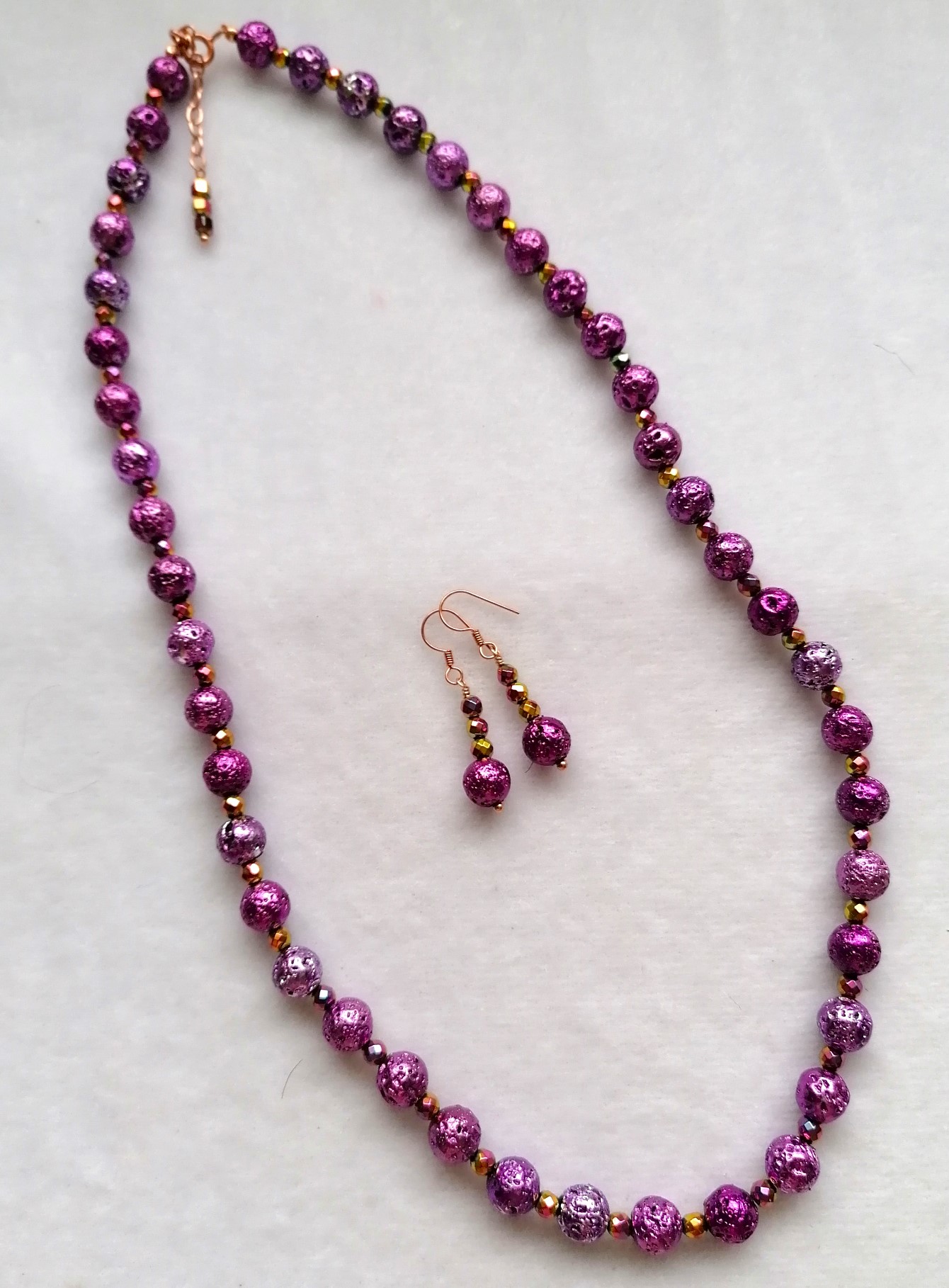 Lava Rock & Hematite - Purple 2