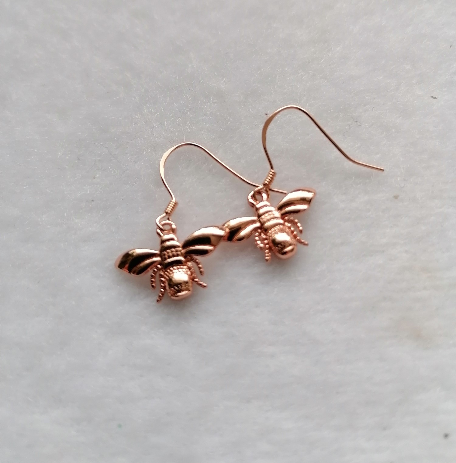 Rose Gold Plated Silver Bees