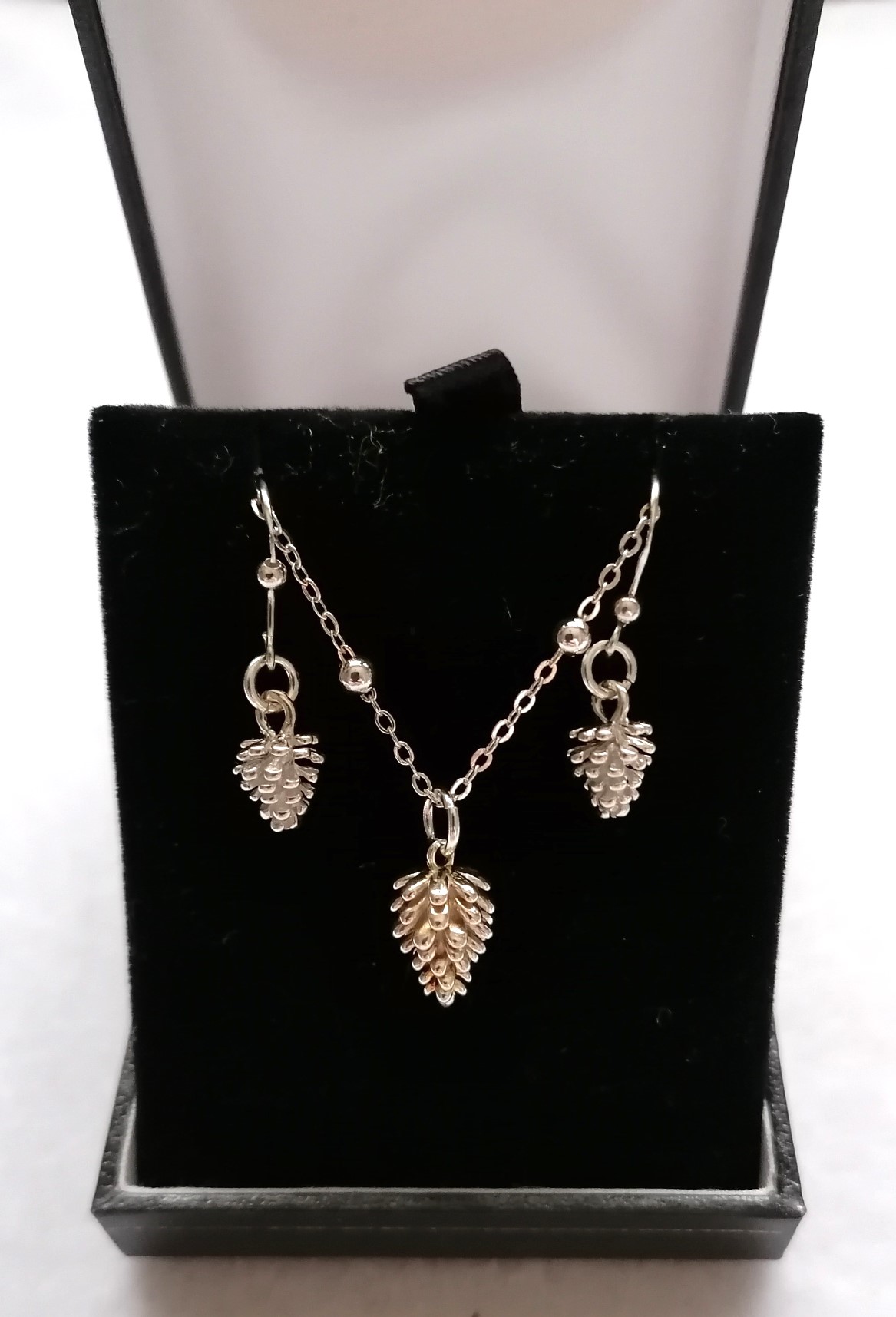 Sterling Silver Pine Cones & Chain