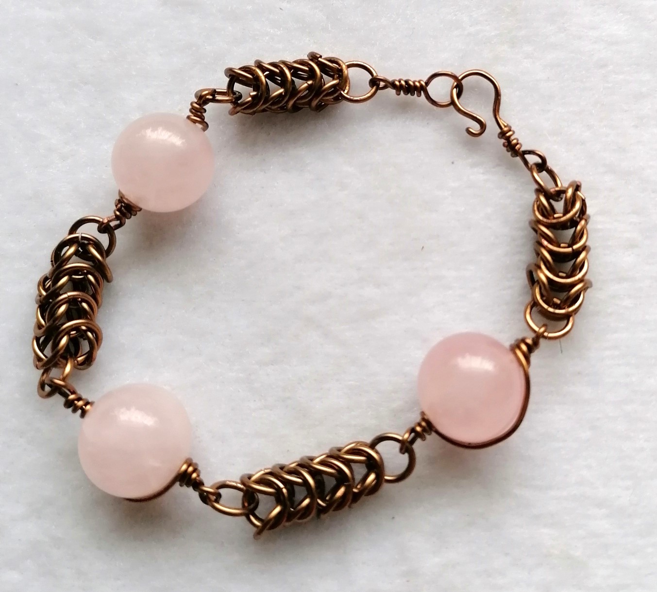 Rose Quartz & Chain Mail