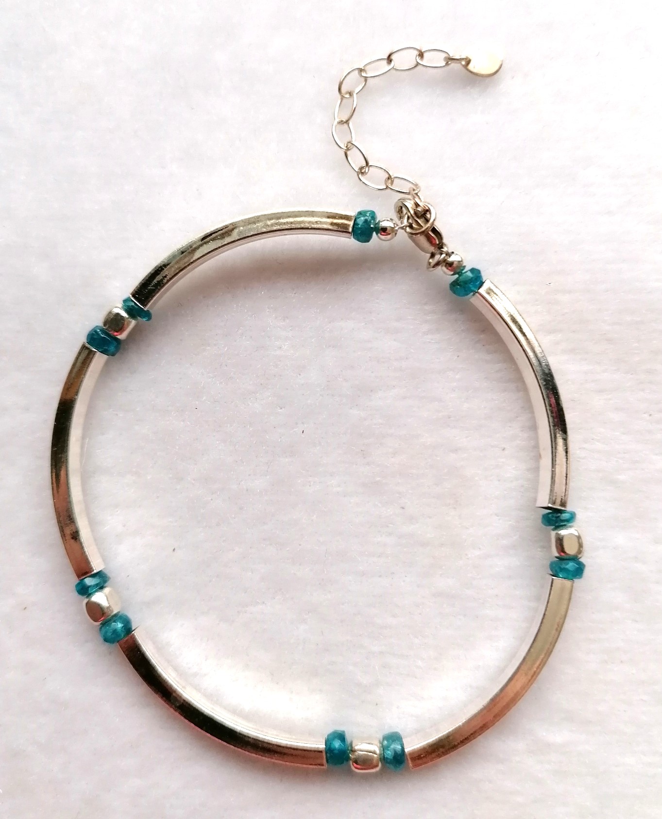 Neon Apatite & Silver