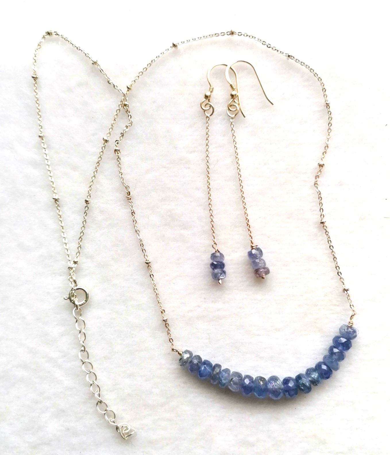 Tanzanite on Sterling Silver Chain