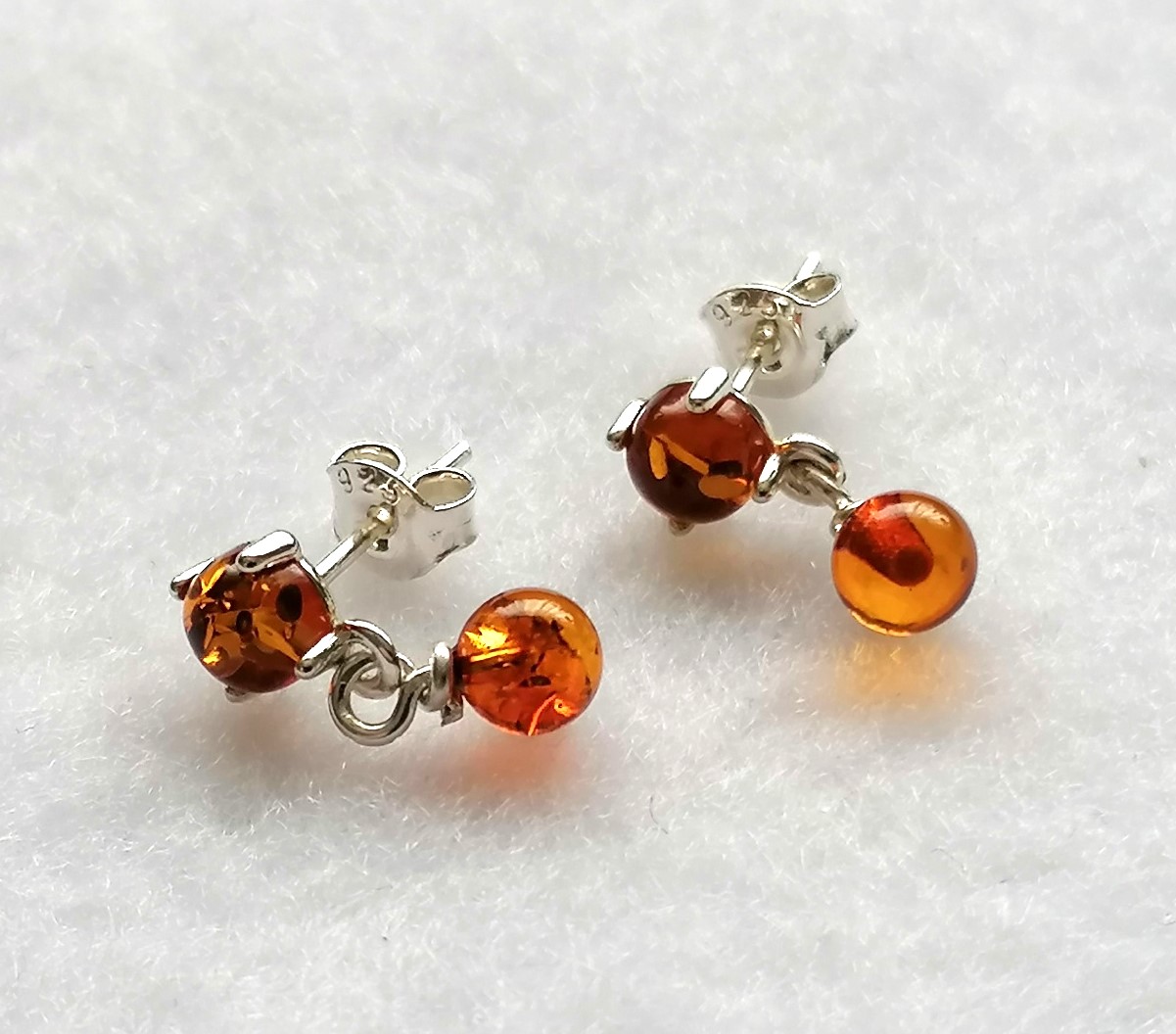 Amber Stud & Drop