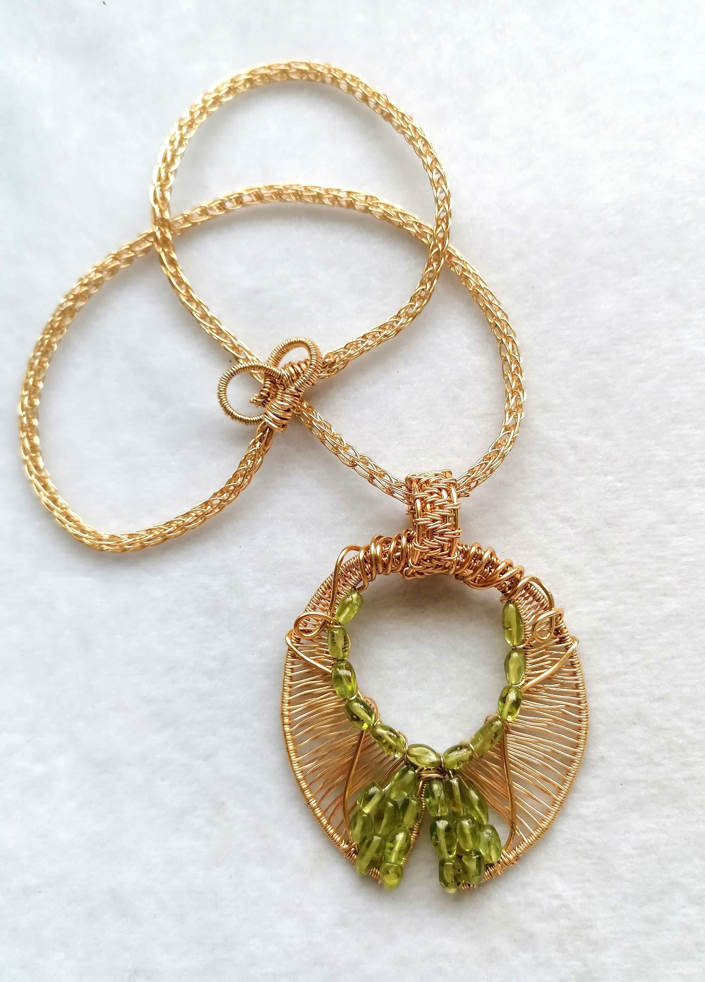 Peridot Horseshoe Necklace