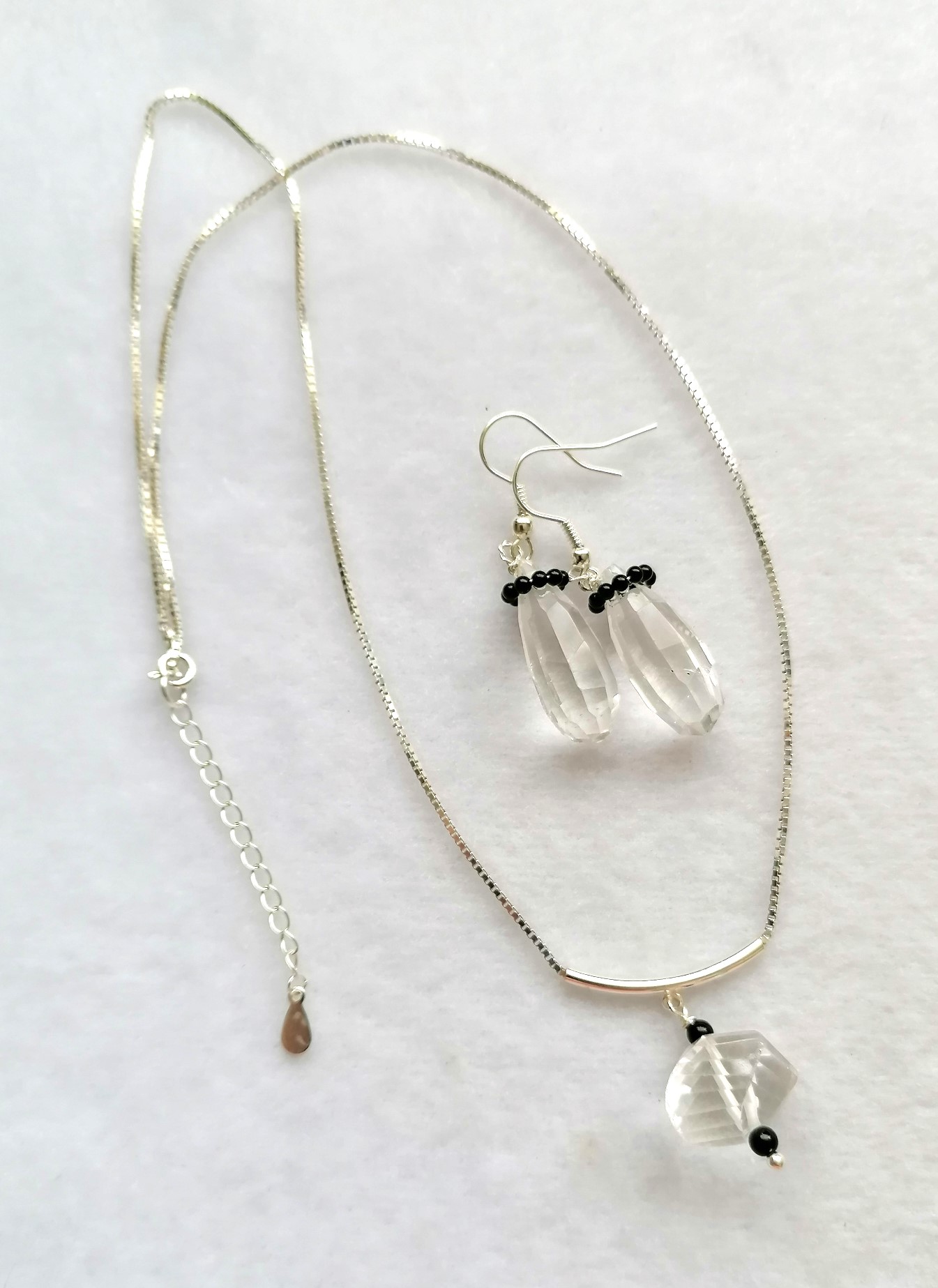 Clear Quartz Slider Necklace