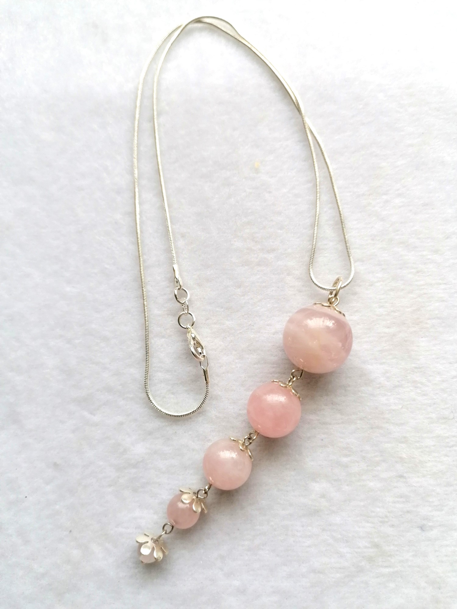 Rose Quartz Long Drop