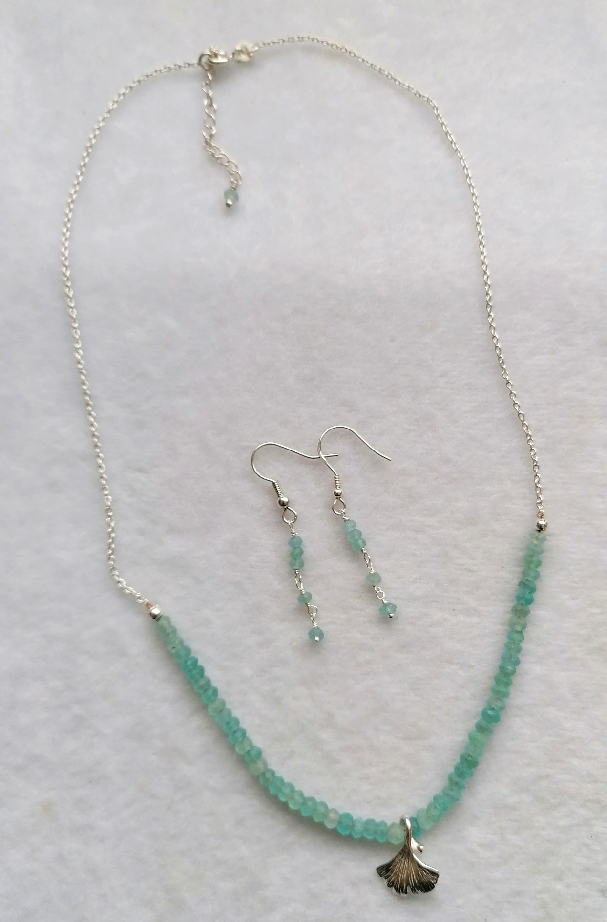 Apatite with Ginko Leaf