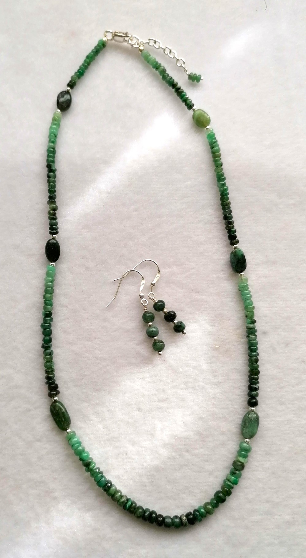 Emerald with Sterling Silver