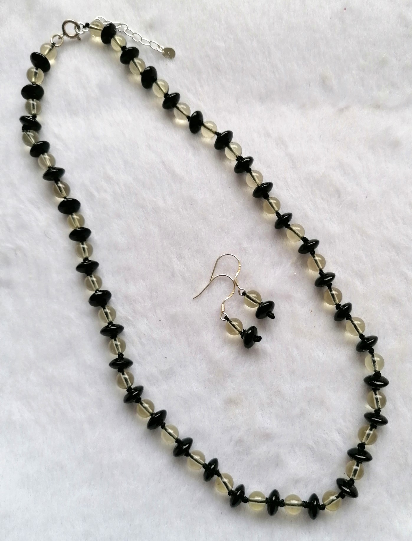 Knotted Black & Lemon Agate