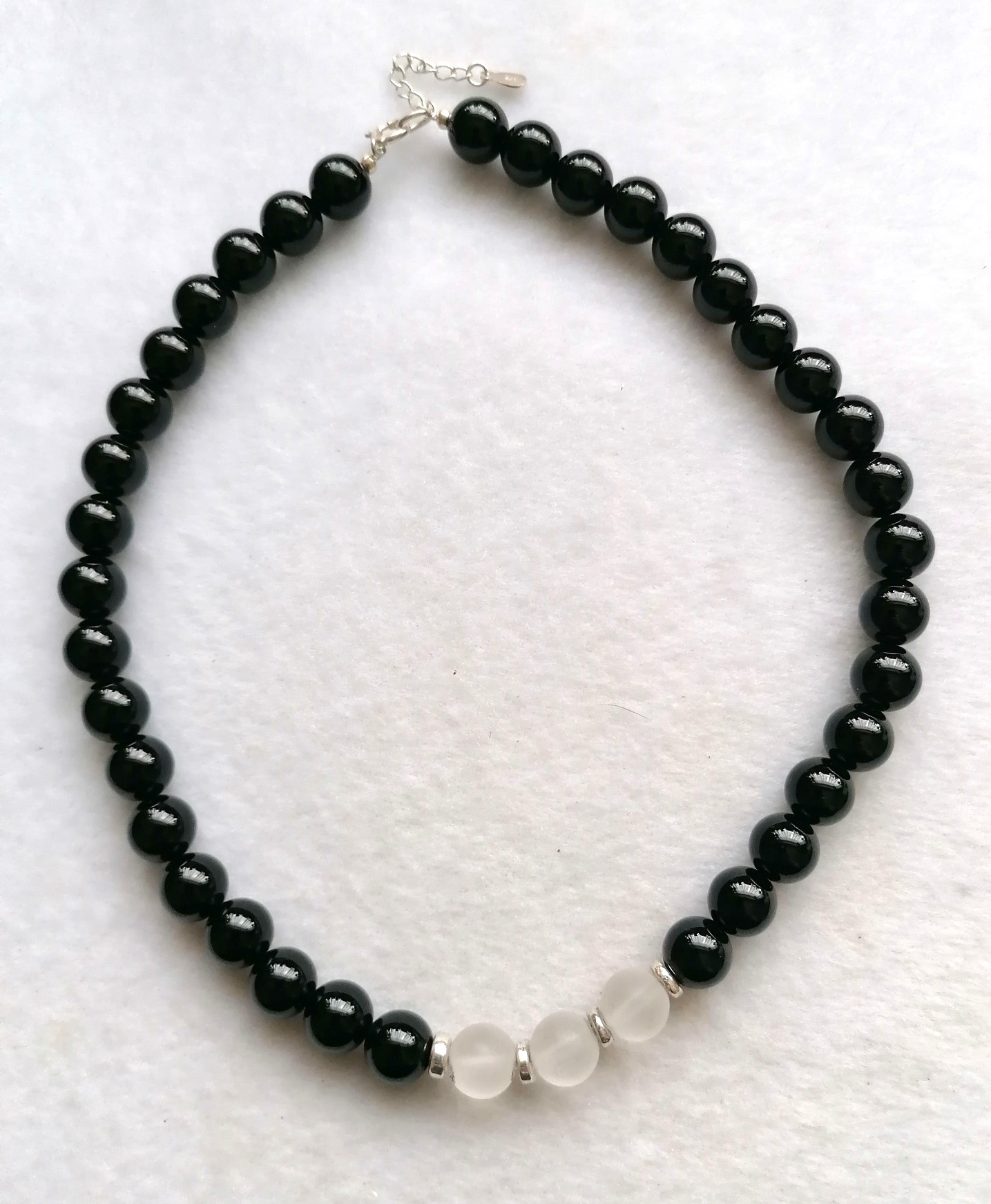 Black with Frosted Clear Agate