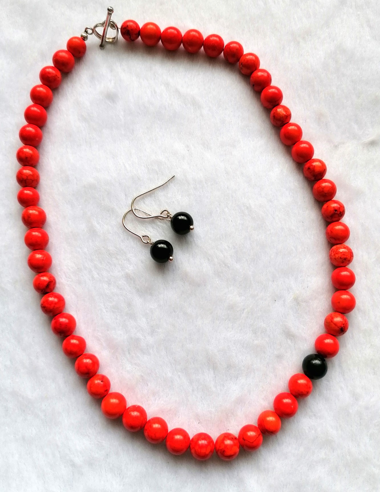 Orange with Black Agate