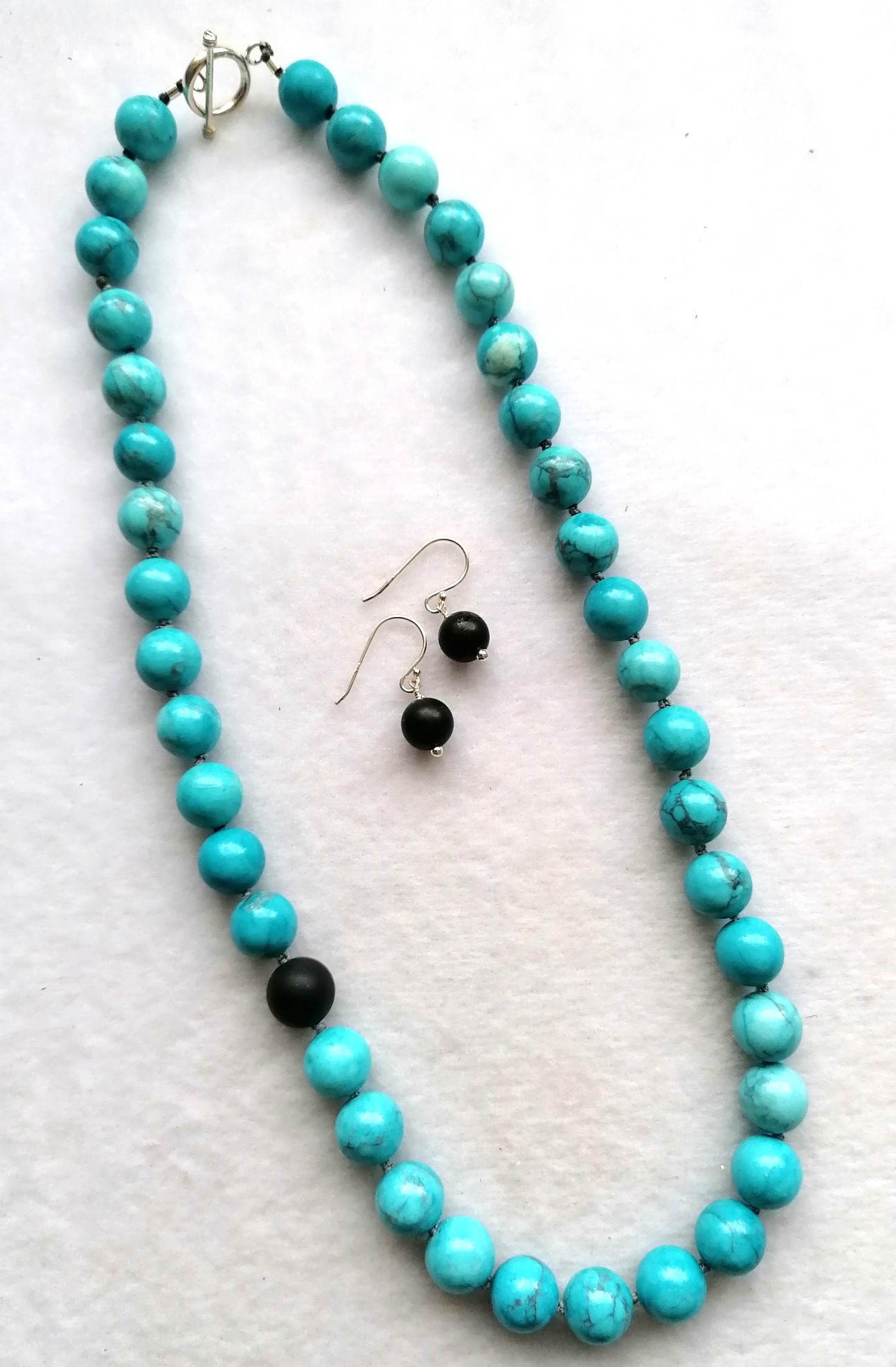 Turquoise & Black Agate