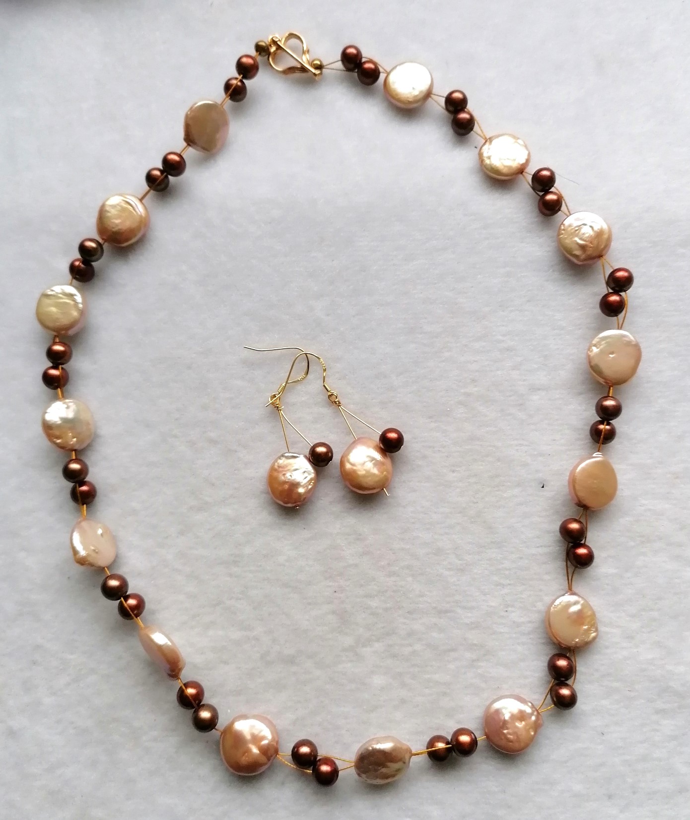 Brown & Cream Freshwater Pearl