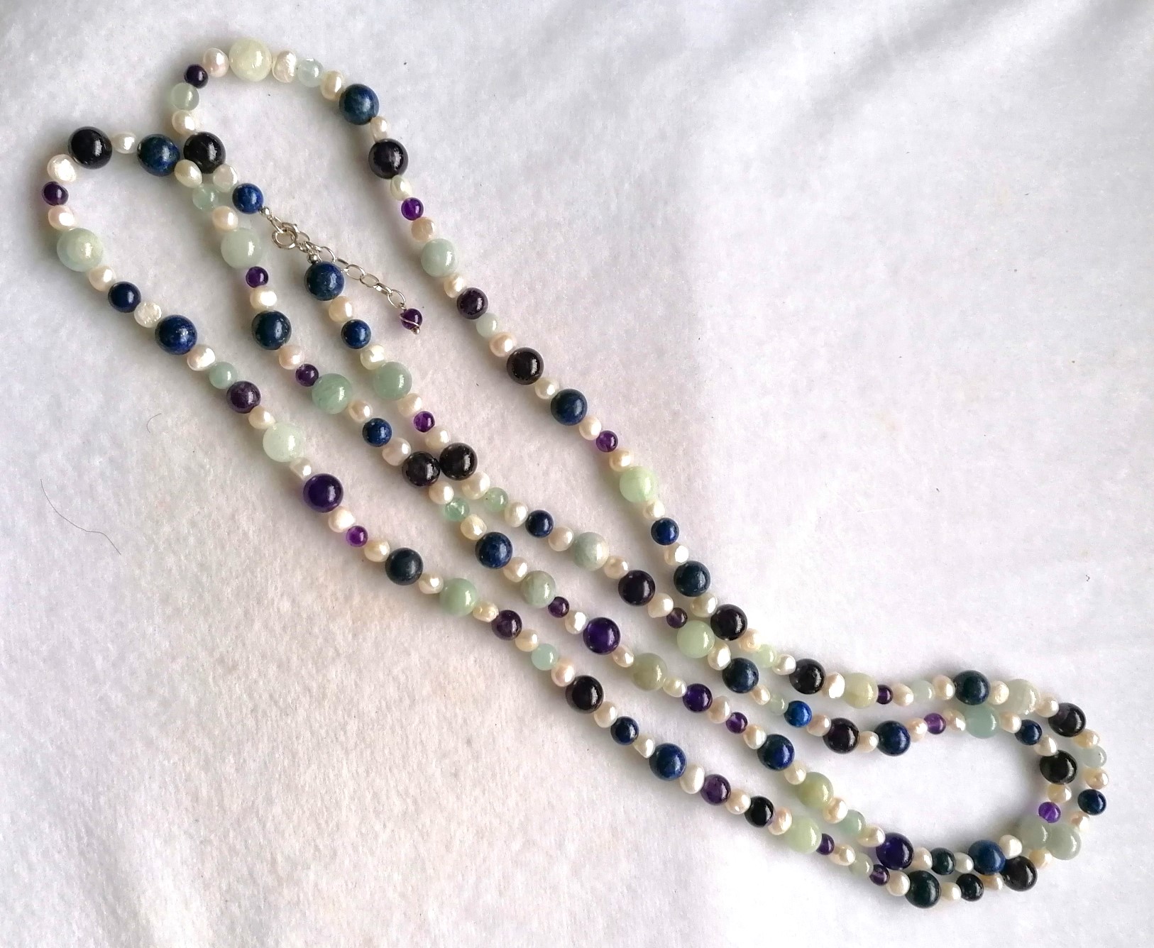 Freshwater Pearl & Multi-gemstone Rope