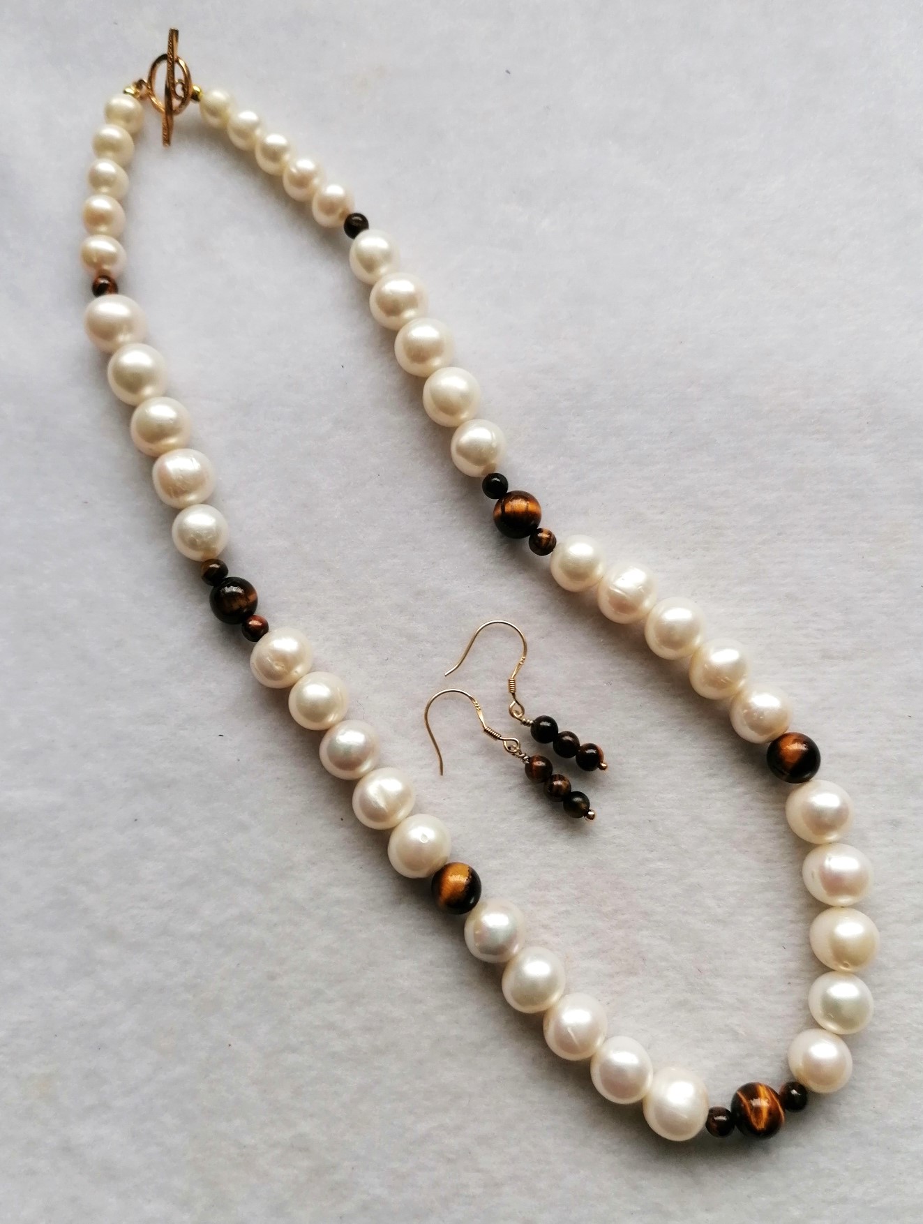 Freshwater Pearl & Tiger's Eye