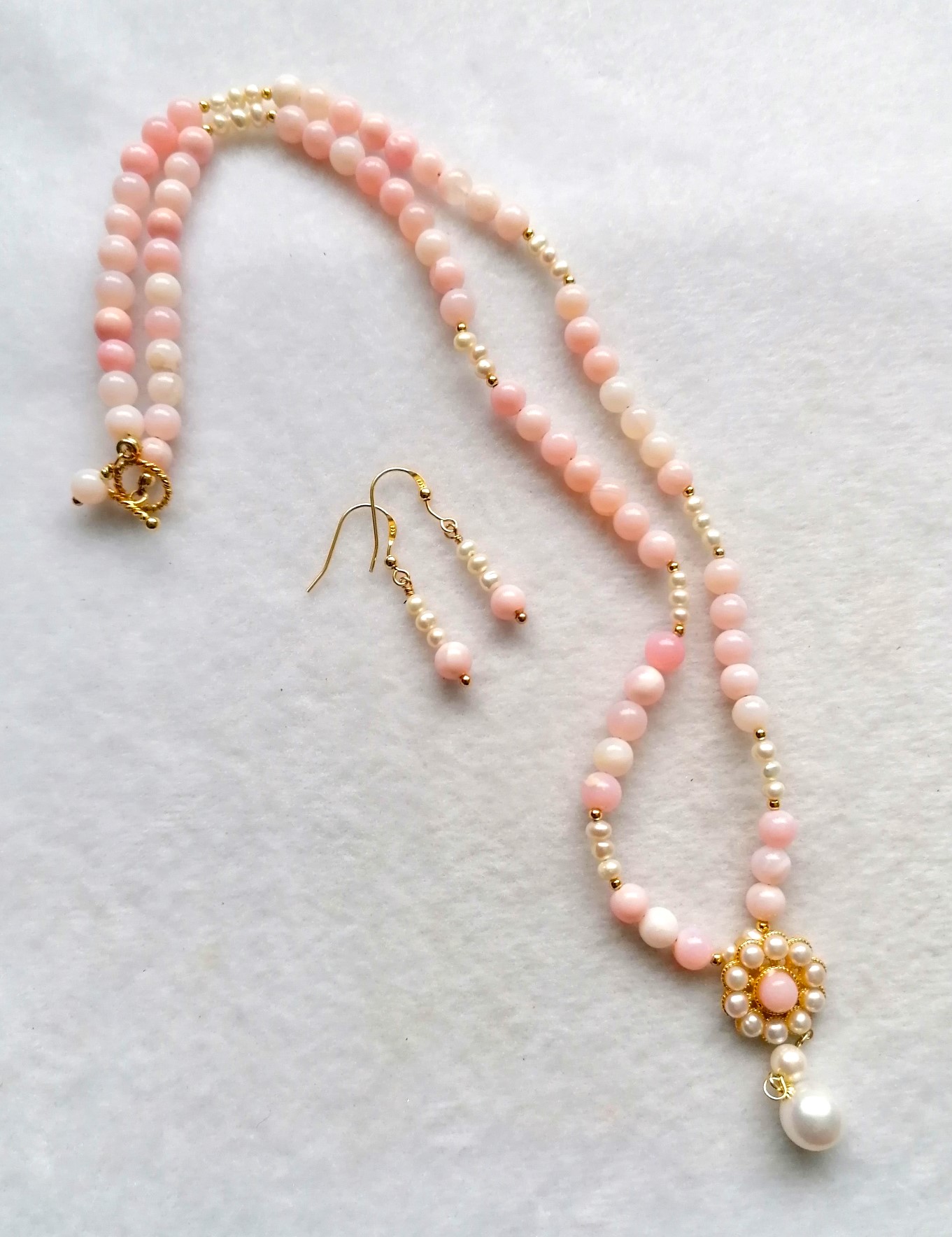 Pink Opal & Freshwater Pearl