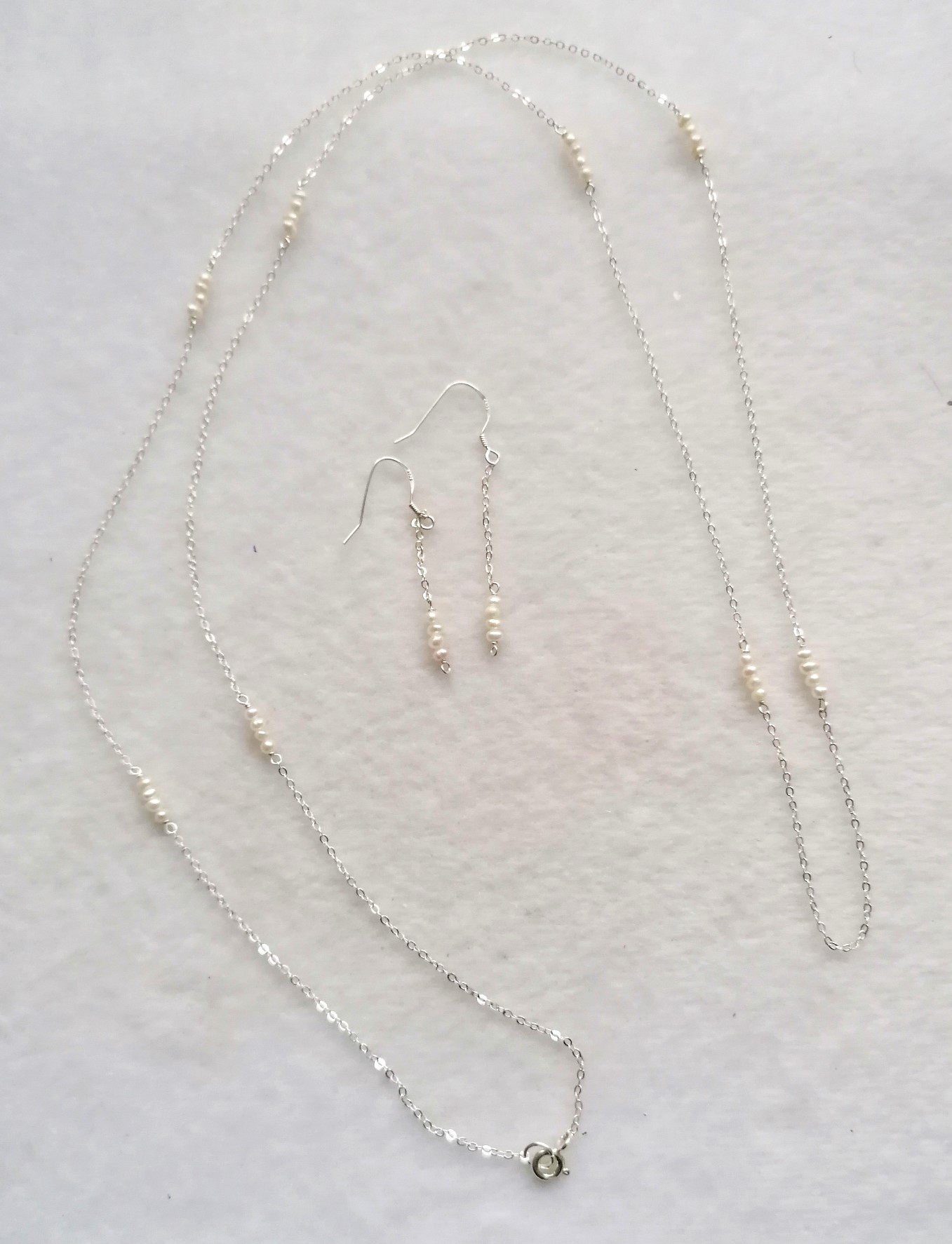 Small Freshwater Pearl on Sterling Silver Chain