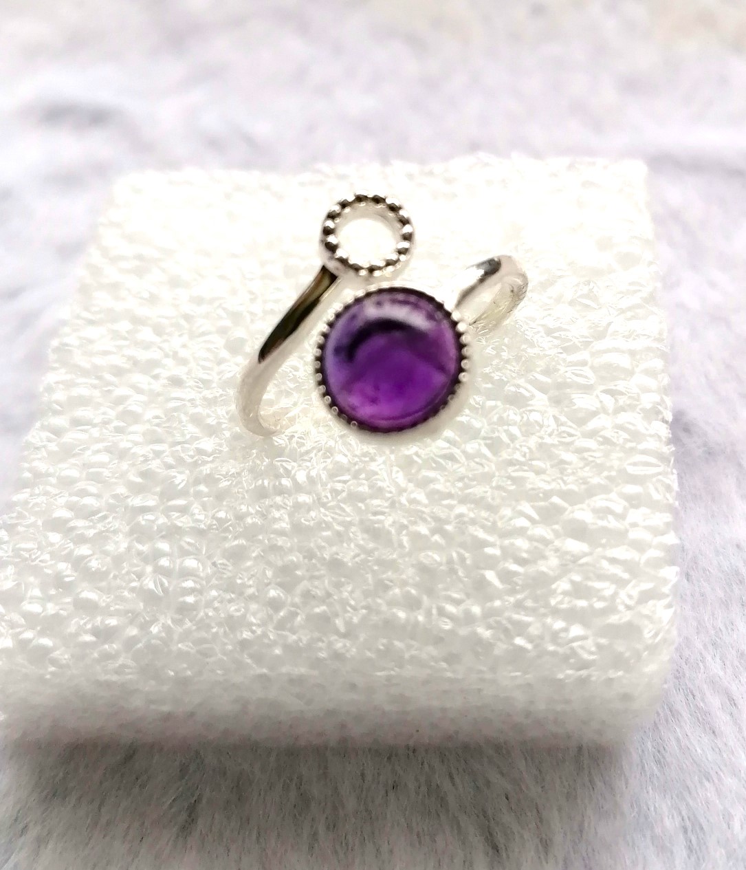 Amethyst Adjustable Ring