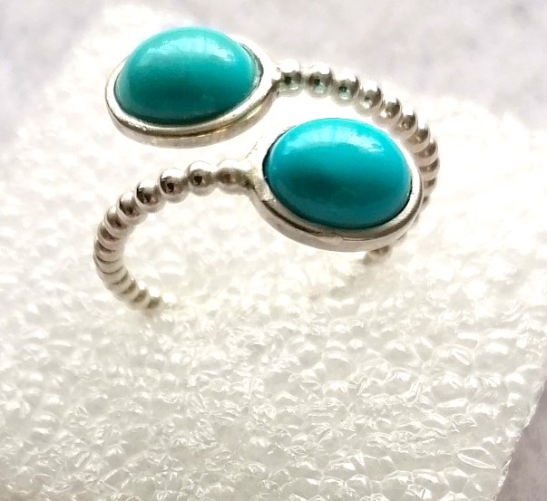 Double Sleeping Beauty Turquoise Ring