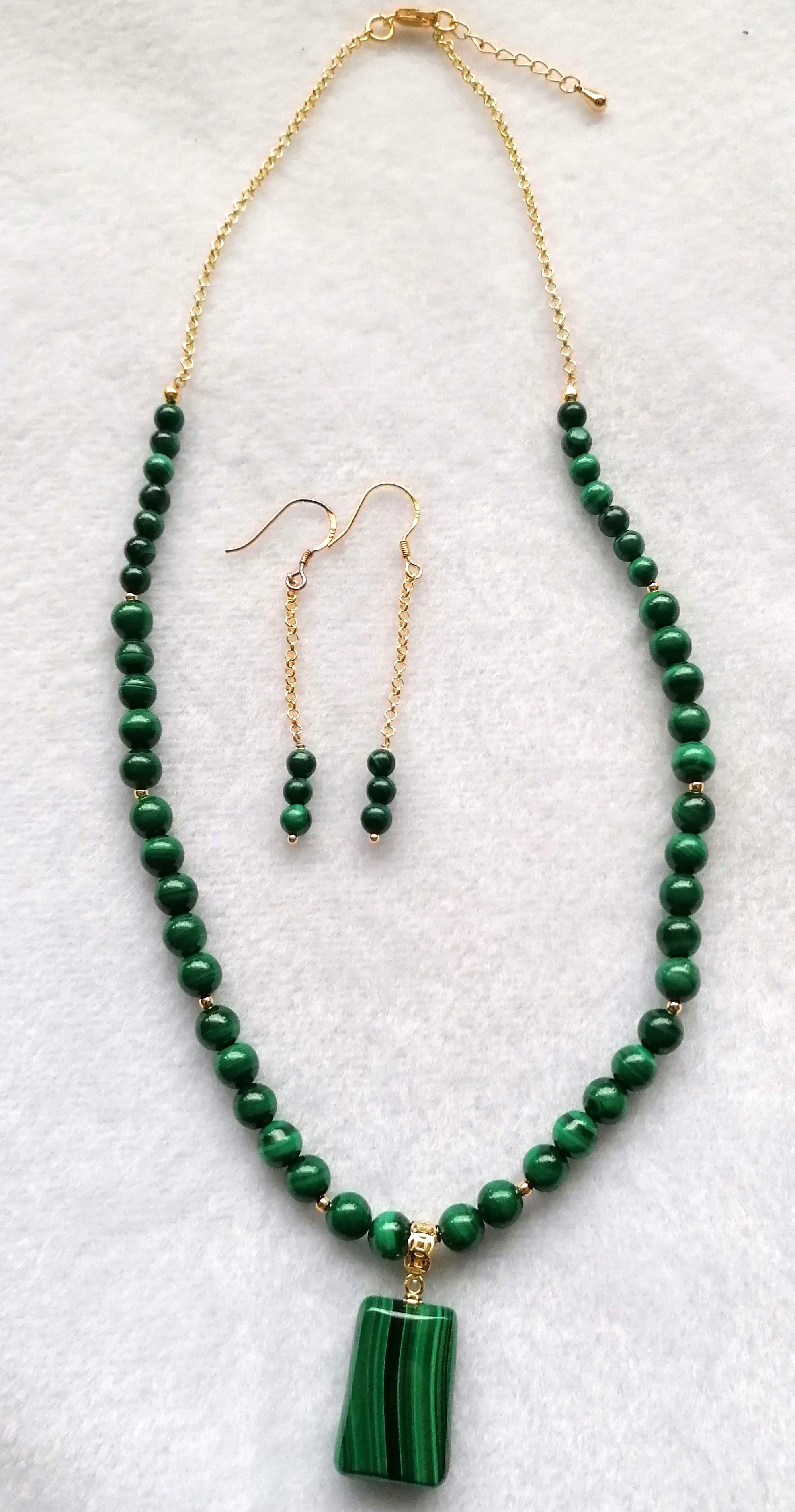 Malachite Rounds with Pendant