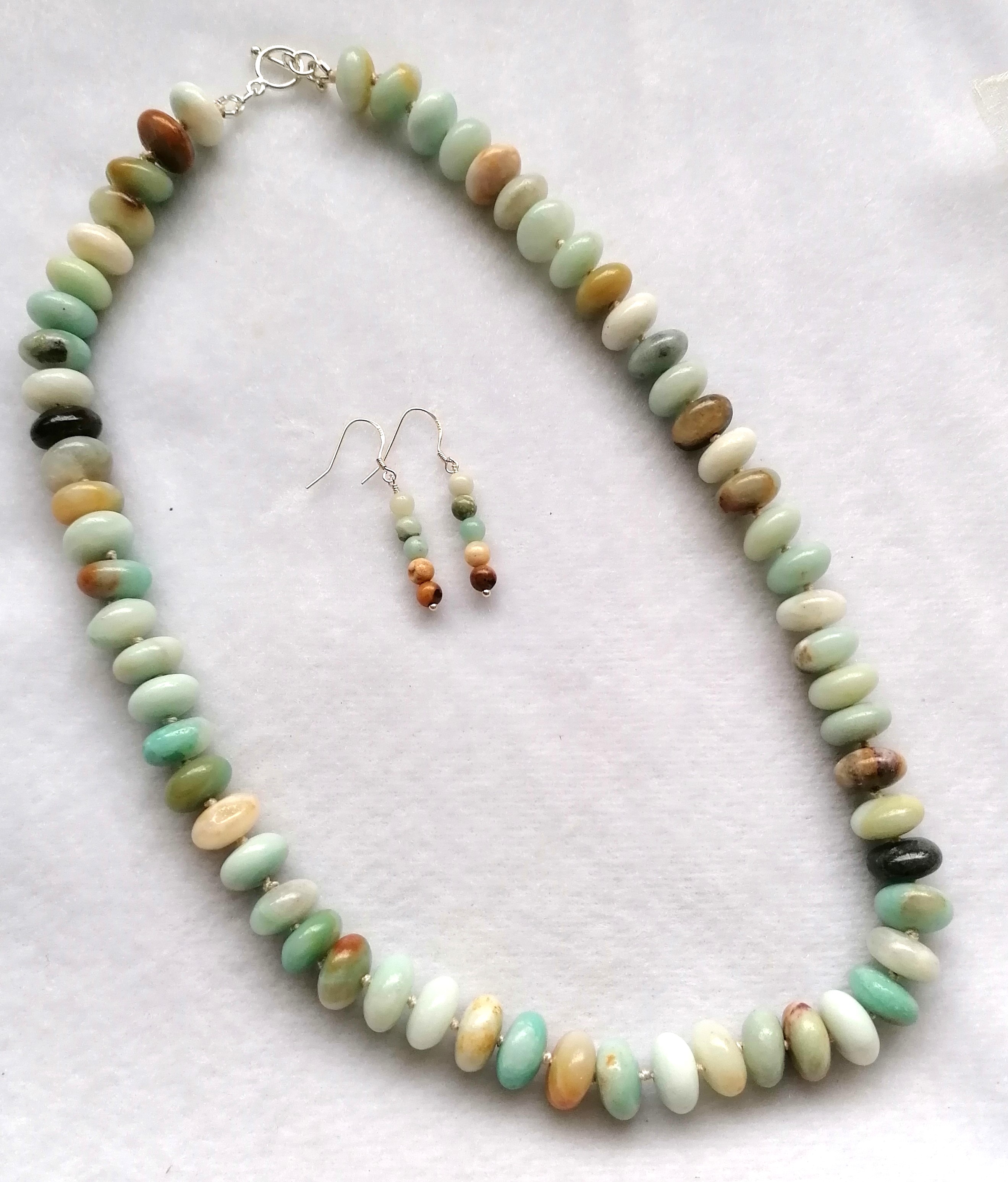 Amazonite Knotted Rondelles