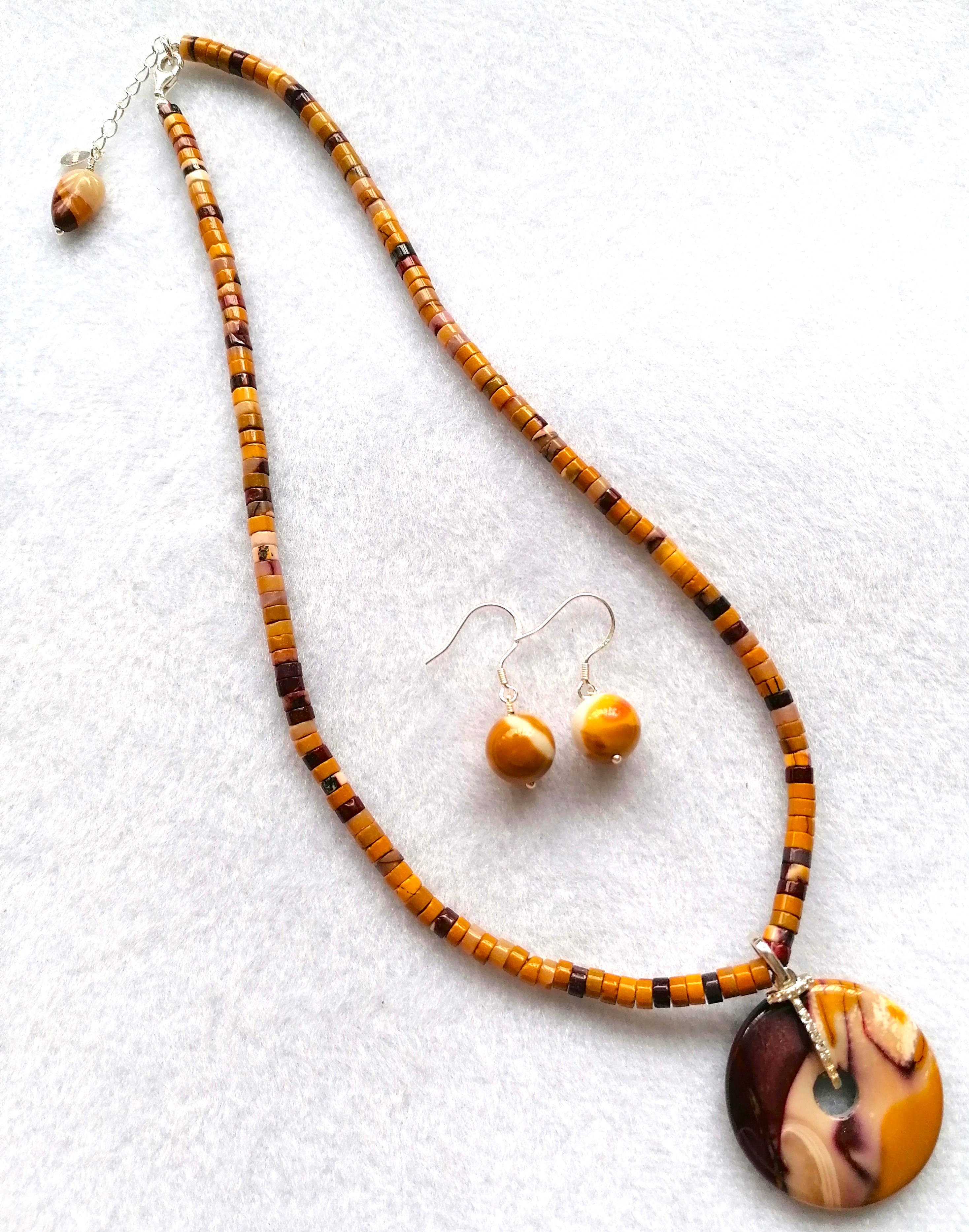 Mookite Keshi Necklace with Pendant