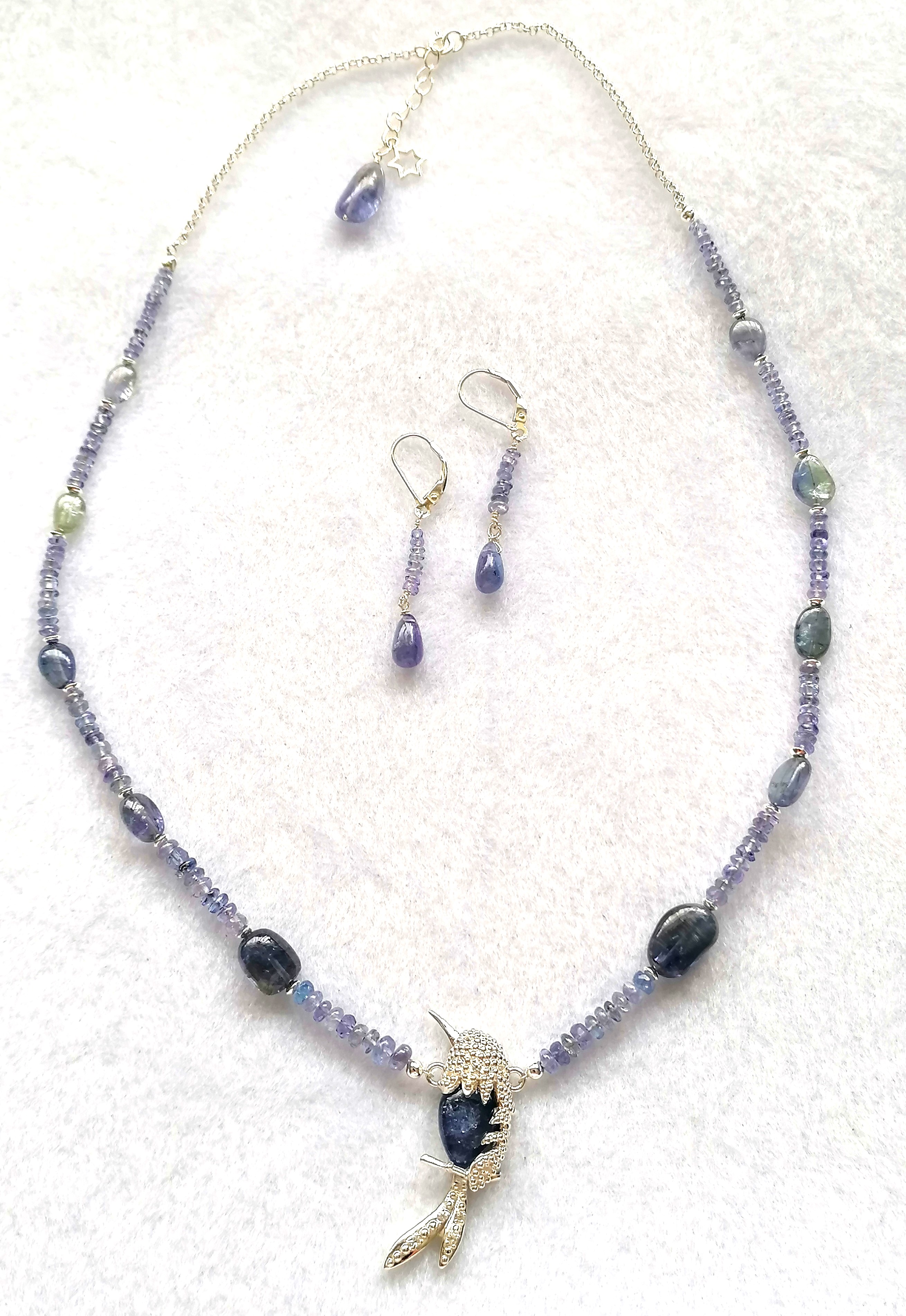 Tanzanite with Bird Pendant