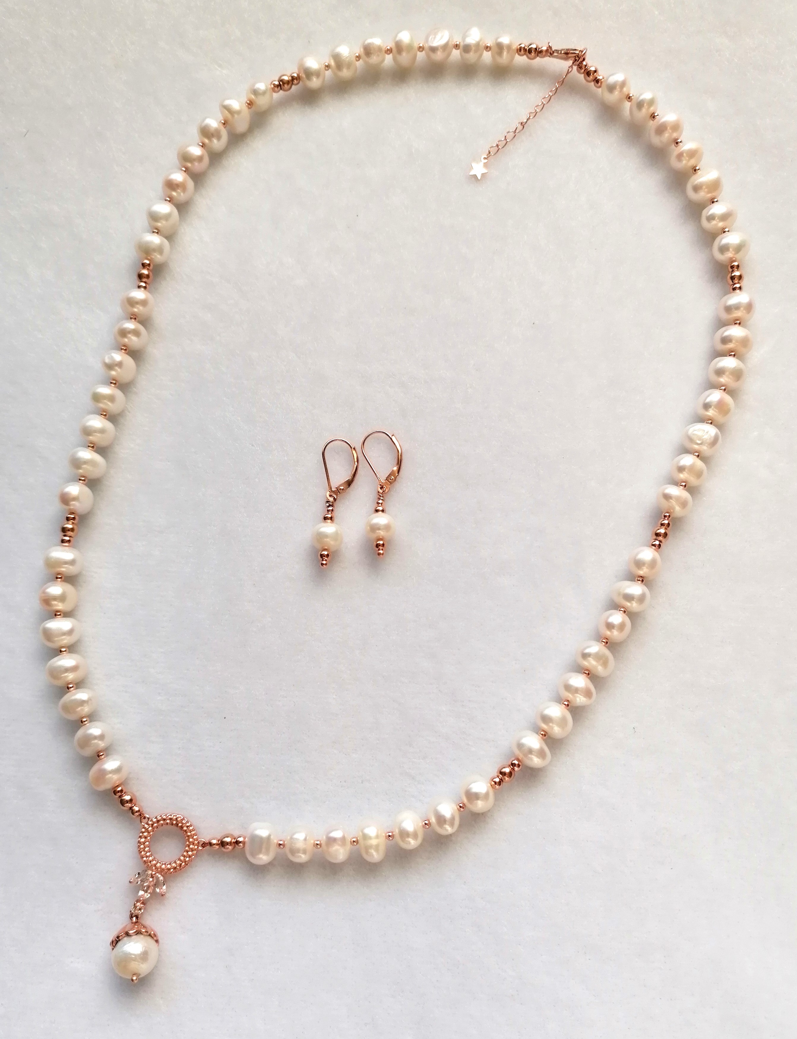 Freshwater Pearl with Topaz Drop