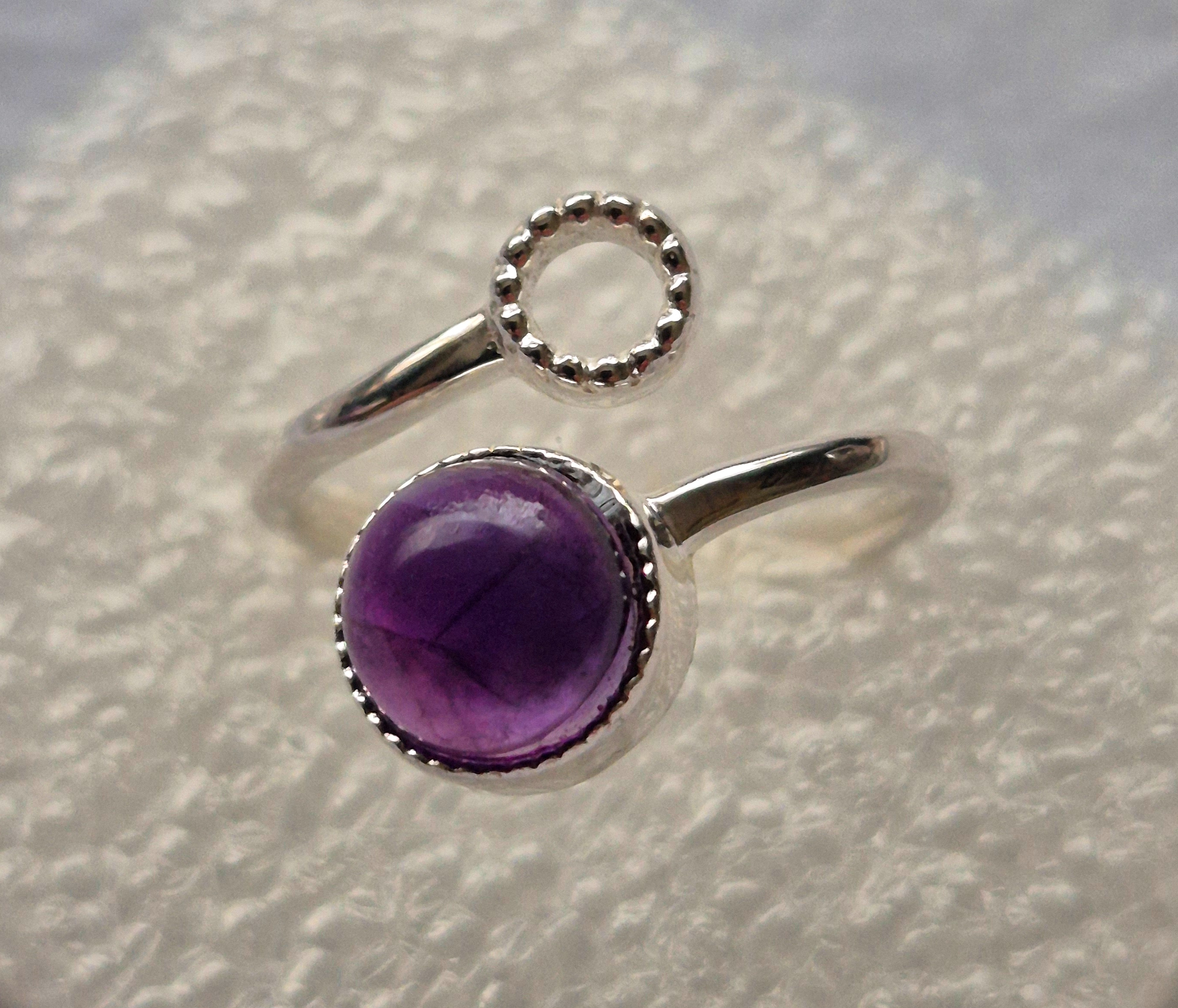 Amethyst Adjustable Ring