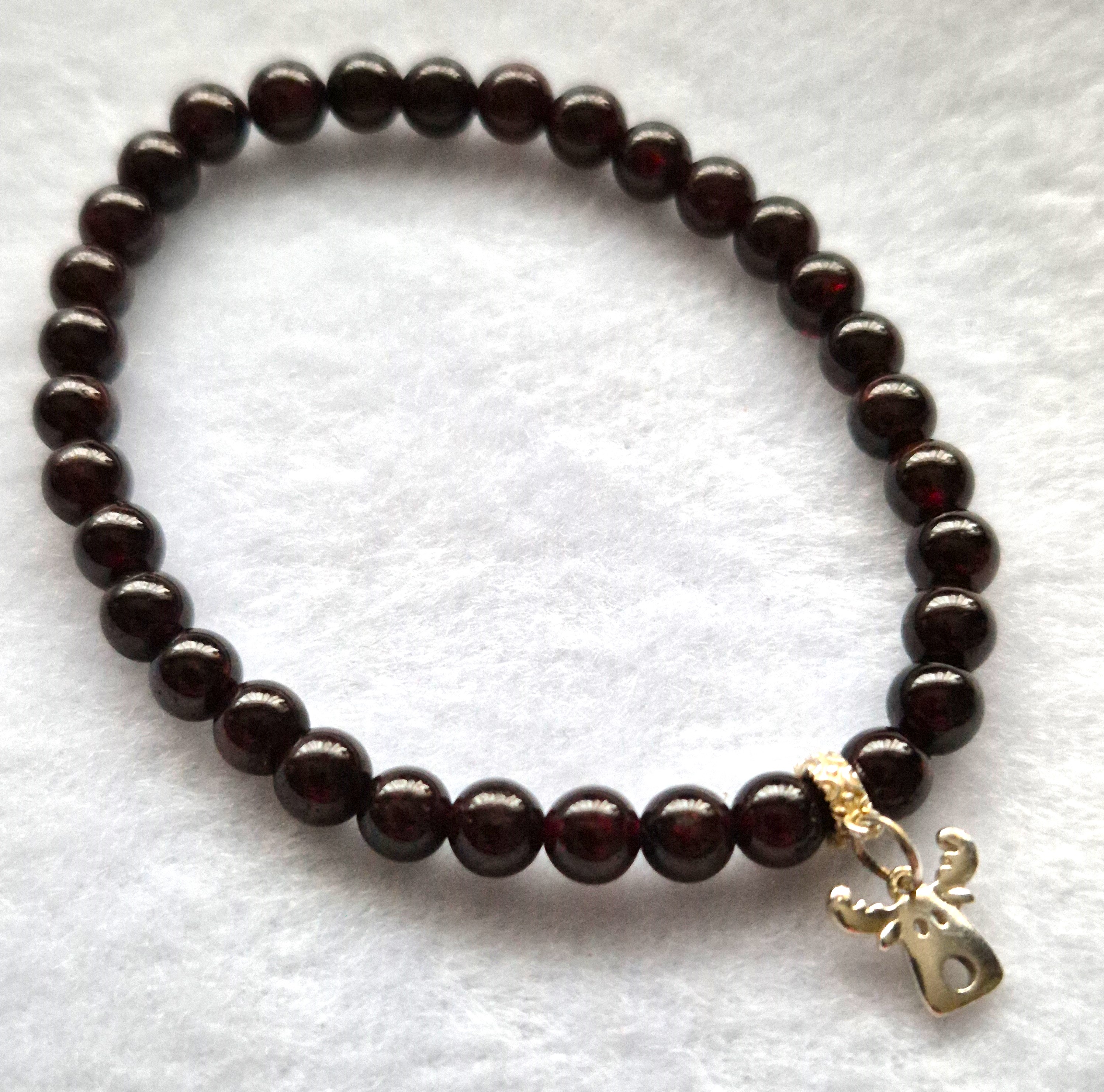 Garnet Stretchy Bracelet